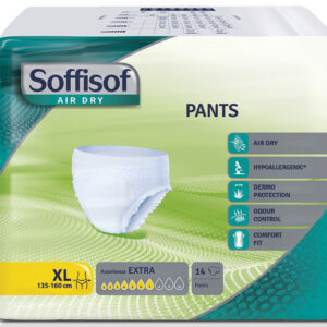 Empapador Tipo Braguita Pull-Up Desechable SOFFISOF Air Dry Pants GIMA – Incontinencia Moderada y Severa, Tallas M-L-XL (Ref. GM36715 a GM36719)