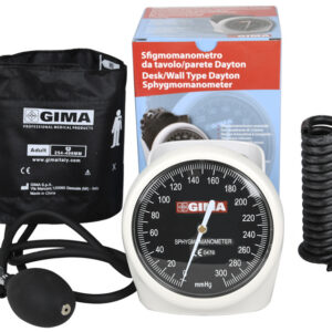 Esfigmomanómetro Aneroide DAYTON GIMA – Tensiómetro Manual de Sobremesa y Pared con Esfera Grande Ø 113 mm, Manguito de Nylon con Anilla en D, Sin Látex, Escala 0-300 mmHg (Ref. 32745)