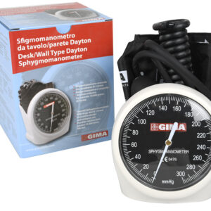 Esfigmomanómetro Aneroide DAYTON GIMA – Tensiómetro Manual de Sobremesa y Pared con Esfera Grande Ø 113 mm, Manguito de Nylon con Anilla en D, Sin Látex, Escala 0-300 mmHg (Ref. 32745)