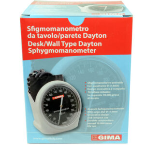 Esfigmomanómetro Aneroide DAYTON GIMA – Tensiómetro Manual de Sobremesa y Pared con Esfera Grande Ø 113 mm, Manguito de Nylon con Anilla en D, Sin Látex, Escala 0-300 mmHg (Ref. 32745)