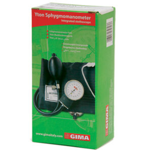 Esfigmomanómetro Aneroide YTON de GIMA – Tensiómetro Manual con Manguito de Una Pieza, Manómetro con Clip y Escala 0-300 mmHg (Ref. GM32692)