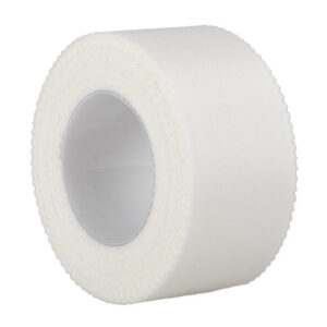 Esparadrapo de seda GIMA en rollo de 10 m × 2,5 cm – Cinta quirúrgica blanca para fijación de apósitos (Ref. 34787) | Caja de 12 rollos