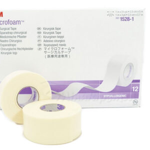 Esparadrapo Quirúrgico 3M™ Microfoam™ de Espuma Elástica – Fijación de Apósitos y Compresión | 25 mm x 5 m y 50 mm x 5 m