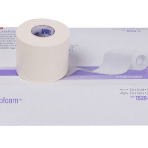 Esparadrapo Quirúrgico 3M™ Microfoam™ de Espuma Elástica – Fijación de Apósitos y Compresión | 25 mm x 5 m y 50 mm x 5 m