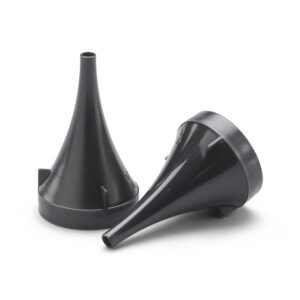 Espéculo auricular desechable Welch-Allyn KleenSpec Ø 3 mm (Ref. 72570) — Un solo uso, compatible con otoscopios series 20100, 20200, 20202, 21600 y 21700 — Caja de 100 uds