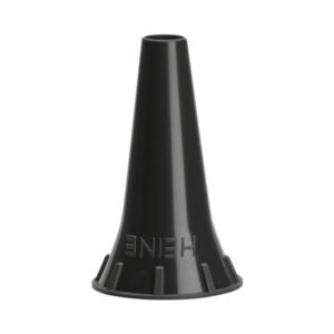 Espéculo de otoscopio desechable HEINE Allspec® 4 mm gris — Compatible con Mini 2000/3000, K180 y Beta 200/400 | Dispensador de 250 uds (Ref. B-000.11.150)