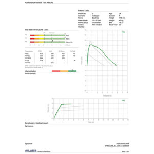 Espirómetro Digital Portátil GIMA SpiroLab Colour con Pantalla Táctil de 7", Pulsioximetría SpO2, Impresora y Software MIR Spiro PC | Ref. 33520
