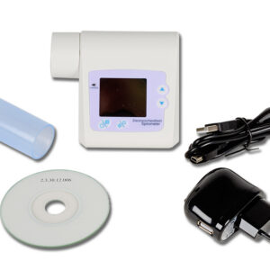 Espirómetro digital portátil SP-10 GIMA de bolsillo | Función pulmonar FVC, FEV1, PEF y FEF con pantalla TFT y app PHMS | Ref. GM33536