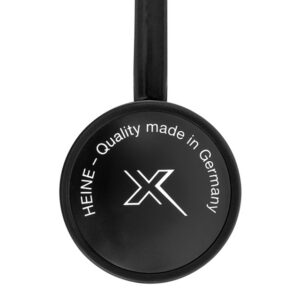 Estetoscopio acústico HEINE GAMMA 3.2 X Series – Negro, pieza torácica doble conmutable de aluminio, tubo de una sola luz 70,5 cm (Ref. M-000.09.947)
