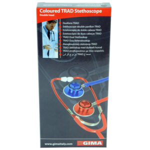 Estetoscopio de Doble Cabezal TRAD Color en Aluminio – Fonendoscopio Binaural sin Látex para Auscultación Profesional | Ref. GIMA 51010 (GM51010-F)