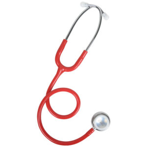 Estetoscopio GIMA Evolve de doble campana – Fonendoscopio con cabezal doble Ø 48/36 mm y tubo de PVC de 75 cm (Ref. GM49550)