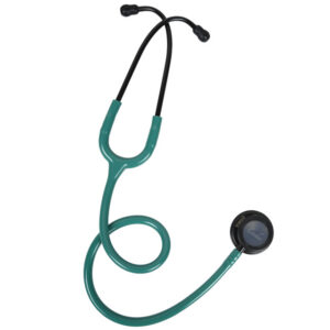 Estetoscopio GIMA Evolve de doble campana – Fonendoscopio con cabezal doble Ø 48/36 mm y tubo de PVC de 75 cm (Ref. GM49550)