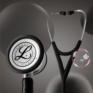 Estetoscopio Littmann® Cardiology IV Edición Especial – Ref. 6177C – Negro con acabado espejo (cabezal Ø 43/33 mm) | GIMA 32660
