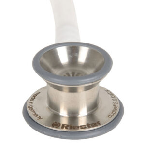 Estetoscopio pediátrico RIESTER DUPLEX® 2.0 en acero inoxidable – Fonendoscopio binaural de doble cabezal para niños, color blanco (Ref. 4220-02 / GM32338)