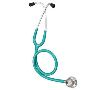 Estetoscopio pediátrico RIESTER DUPLEX® 2.0 en acero inoxidable – Fonendoscopio binaural de doble cabezal para niños, color verde | Ref. GM32339