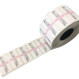 Etiquetas de vapor de 2 líneas para etiquetadora 35980 – Caja de 12.000 unidades (24 rollos de 500) con indicador de proceso ISO 11140-1 Clase 1 | GIMA – Ref. 35984