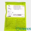 Electrodo desfibrilador adulto estándar CU Medical Systems con cable interior, modelo Paramedic CU-ER1, CU-ER2, CU-ER3 y LIFEGAIN CU-HD1