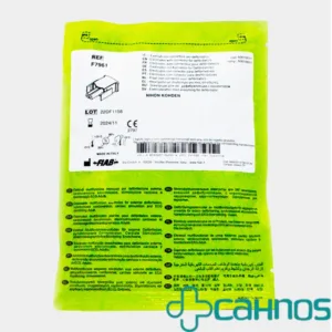 Electrodo desfibrilador adulto estándar con cable interior. Parches para desfibrilador marca Nihon Kohden.