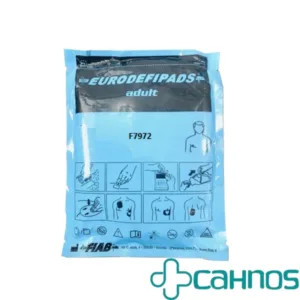 Electrodo desfibrilador adulto Marquette GE con cable interior y conexión Snap, compatible con modelos GE Medical Systems REF 22338301 y ESAOTE MDF.