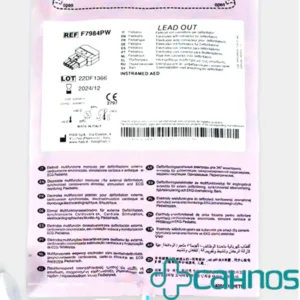 Electrodo desfibrilador pediátrico marca Instramed modelo AED con cable exterior