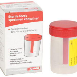 FAECES CONTAINER 60 ml in single box - sterile