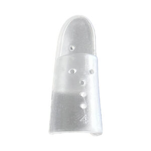 Férula para dedos GIMA Talla 4 (transparente) – Inmovilización de falange en plástico rígido ventilado, caja de 20 uds (Ref. 42103)