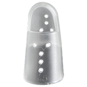 Férulas para dedos (finger splints) de plástico rígido transparente, talla 5.5 – GIMA (ref. 42105), caja de 20 unidades