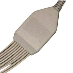 Cable de paciente ECG con distribuidor moldeado, conexión clavija 4 mm Elettronica Trentina/Cardiette FIAB · Ref. F8223