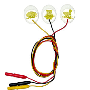 Electrodo ECG desechable precableado pediátrico/neonatal, de espuma 23x30 mm, 60 cm wire FIAB · Ref. F9058N/60