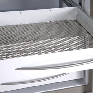 Cajón de aluminio sin separadores modelo 600 2T — accesorio Fiocchetti