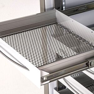 Cajón de aluminio sin separadores modelos 100-140-280 — accesorio Fiocchetti