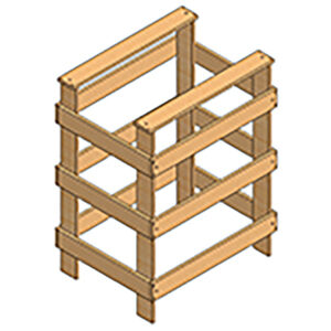 Jaula de madera — accesorio Fiocchetti