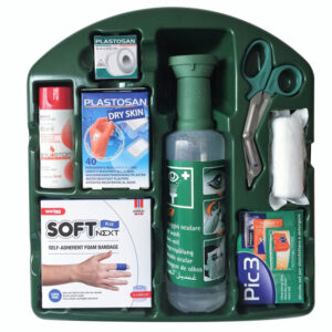 FIRST AID KIT FOR EYES, BURNS AND DRESSING