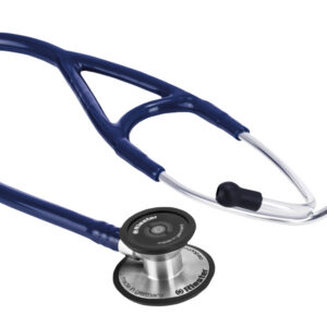 Fonendoscopio cardiológico Riester Cardiophon 2.0 de acero inoxidable, color azul – Estetoscopio de doble campana para auscultación cardíaca en adultos y niños (Ref. 4240-03)