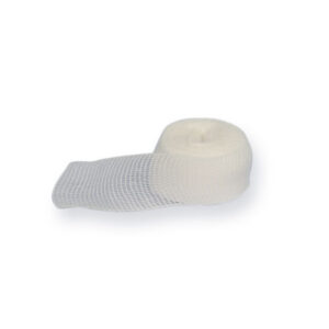 Gasa de algodón en cinta (ribbon) estéril 5 m x 2,5 cm – 100% algodón, 33 g/m², caja de 30 uds (Ref. GIMA 59441)
