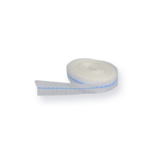 Gasa en Cinta de Algodón 100% – 5 m x 1,25 cm | Absorción en Cavidades y Quirófano | GIMA Ref. 59420 (Caja de 24 uds)