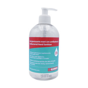 Gel Antibacteriano de Higiene de Manos GIMA – Transparente, Alcohol 75%, con Bomba Dosificadora (Ref. 36589 Botella 500 ml / 36594 Botella 1 L)