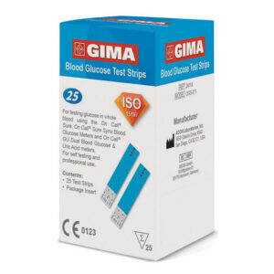 GLUCOSE STRIPS for Gima Glucose Monitor GB,FR,IT,ES,SI,BG