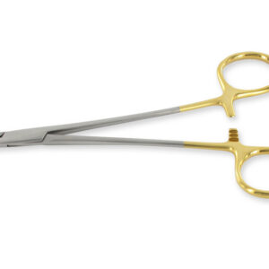 GOLD CRILE WOOD NEEDLE HOLDER