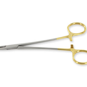 GOLD CRILE WOOD NEEDLE HOLDER