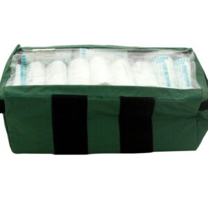 GREEN BIG POUCH WITH HANDLE