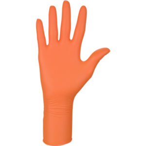 Guantes de Nitrilo NITRYLEX® AMBULANCE HIGH RISK Sin Polvo para Examen Médico – Color Naranja, Tallas S (6-7) a XL | GIMA (Ref. GM21821-GM21824)