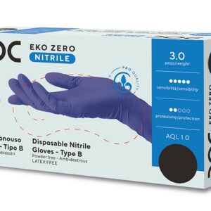 Guantes de Nitrilo para Examen Médico GIMA Light – Sin Polvo y Libres de Látex, Microtexturizados | Caja de 100 Unidades (Ref. GM25415)