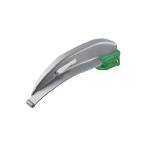 Hoja de laringoscopio desechable de fibra óptica (F.O.) MacIntosh n.º 1 infantil – GIMA – Sistema Green ISO 7376 – Caja de 10 uds (Ref. GM57996)
