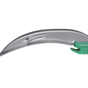 Hoja de laringoscopio desechable de fibra óptica (F.O.) MacIntosh n.º 1 infantil – GIMA – Sistema Green ISO 7376 – Caja de 10 uds (Ref. GM57996)