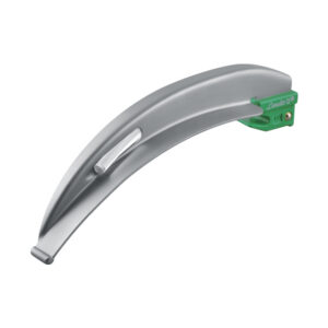 Hoja de laringoscopio desechable de fibra óptica (F.O.) MacIntosh n.º 1 infantil – GIMA – Sistema Green ISO 7376 – Caja de 10 uds (Ref. GM57996)
