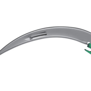 Hoja de laringoscopio desechable de fibra óptica (F.O.) MacIntosh n.º 1 infantil – GIMA – Sistema Green ISO 7376 – Caja de 10 uds (Ref. GM57996)