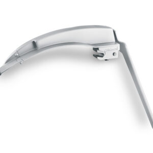 Hoja de laringoscopio MAXLITE FLEXI F.O. MacIntosh de acero inoxidable con punta móvil y fibra óptica, autoclavable 134 °C – GIMA (Refs. GM58078, GM58079, GM58080)