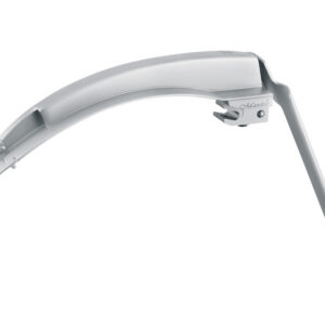 Hoja de laringoscopio MAXLITE FLEXI F.O. MacIntosh de acero inoxidable con punta móvil y fibra óptica, autoclavable 134 °C – GIMA (Refs. GM58078, GM58079, GM58080)