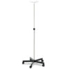 I.V.STAND ON 5 WHEELS TROLLEY - 2 hooks - disassembled